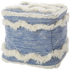 Mina Victory Life Styles Woven Chevron 16" X 16" X 16" Indoor Pouf -Home Improvement Store GUEST 7042ba91 11cf 4920 bf1b 089685e5c1fa