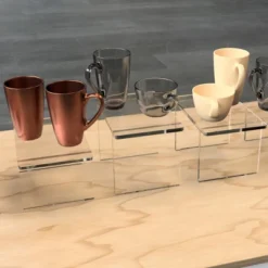 Azar Displays Clear Acrylic 22"W X 10"D X 3"H 1/2" Thick Deluxe Riser W/ Bumpers -Home Improvement Store GUEST 70ba952a 5961 4ac2 bd0f 6d2e2479e51a