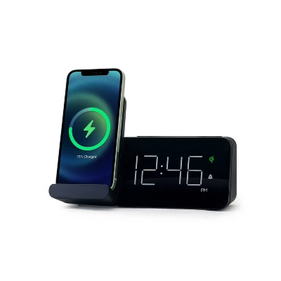 Power Stand Alarm Table Clock Black - Capello 1 Power Stand Alarm Table Clock Black - Capello