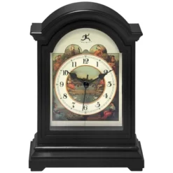 9" Old World Map Antique Tabletop Clock - Infinity Instruments -Home Improvement Store GUEST 74c8b663 473c 45c4 a031 a765cad626c3