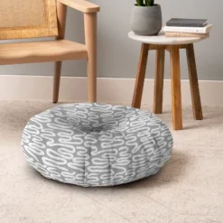 Holli Zollinger Ceres Ani Grey Round Floor Pillow - Deny Designs -Home Improvement Store GUEST 750aca77 e66b 4cb7 867a 0b08301eb84b