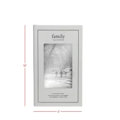 4X6 Inch "Family" Picture Box White Fabric, MDF & Glass By Foreside Home & Garden -Home Improvement Store GUEST 761fadac 0c18 4df6 9435 2b74c6af7326