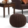 Grandville Hand Knit Round Pouf - WyndenHall