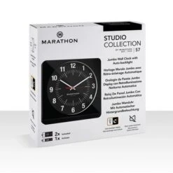 Marathon Studio Edition Jumbo 12 Inch Analog Wall Clock With Auto Night-Light - Easy To Read 23 Marathon Studio Edition Jumbo 12 Inch Analog Wall Clock With Auto Night-Light - Easy To Read -Home Improvement Store GUEST 774aca20 2e9b 4444 93b7 fc71fea0274f