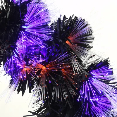 National Tree Company 9 Ft. Black Fiber Optic Garland With Purple And Orange Lights 3 National Tree Company 9 Ft. Black Fiber Optic Garland With Purple And Orange Lights - Image 3