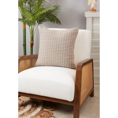 20"x20" Oversize Woven Wonder Dashed Down Filled Square Throw Pillow Gray - Saro Lifestyle 2 20"x20" Oversize Woven Wonder Dashed Down Filled Square Throw Pillow Gray - Saro Lifestyle - Image 2