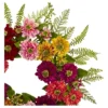 Mixed Flower Wreath - Nearly Natural