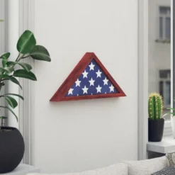 Emma And Oliver Rustic Military Flag Shadow Box For 9.5' X 5' American Veteran Burial Flag - Wall Mount Or Freestanding -Home Improvement Store GUEST 7c59a1ec f74e 43d7 9307 4e6cd2fe56c1