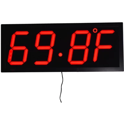 School Smart Large LED Wall Clock With Remote Control, 28 X 11-1/4 Inches 2 School Smart Large LED Wall Clock With Remote Control, 28 X 11-1/4 Inches - Image 2