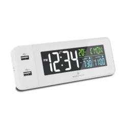 Marathon Hotel Collection LED Colour Display Fast Dual USB Charging Alarm Clock -Home Improvement Store GUEST 7ee92d45 fada 410c 99ca b400229d92c5