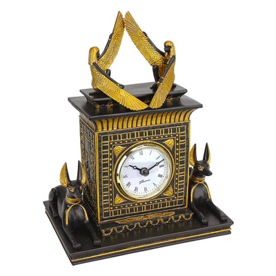 Design Toscano Temple Of Anubis Egyptian Revival Sculptural Clock 1 Design Toscano Temple Of Anubis Egyptian Revival Sculptural Clock