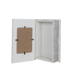 4X6 Inch "Family" Picture Box White Fabric, MDF & Glass By Foreside Home & Garden -Home Improvement Store GUEST 7fdedc71 8a20 481a 861e 0f8c1a8423d6