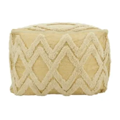 Saro Lifestyle Tufted Pouf With Foil Print Design 10 Saro Lifestyle Tufted Pouf With Foil Print Design -Home Improvement Store GUEST 814bf15b 7c4d 4fc5 ba06 311b6c7c61b3