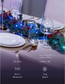 Twinkly Pre-Lit Garland App-Controlled LED Artificial Christmas Garland With 50 RGB+W (16 Million Colors + Warm White) LEDs. 9 Feet. Green Wire. -Home Improvement Store GUEST 82080617 0ff9 4ead 9fad 0eeddf0a00fb