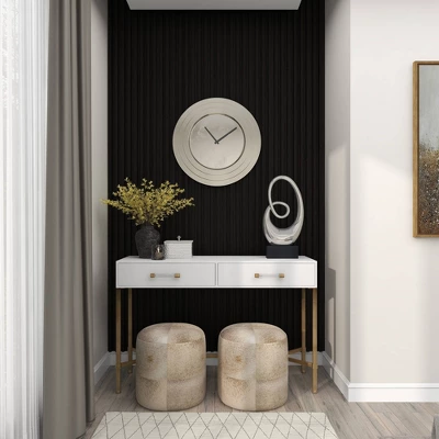 24" X 24" Round Aluminum Layered Rim Wall Clock - Olivia & May 10 24" X 24" Round Aluminum Layered Rim Wall Clock - Olivia & May - Image 10