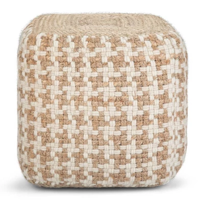 Digby Cube Pouf Natural - Wyndenhal 6 Digby Cube Pouf Natural - Wyndenhal - Image 6