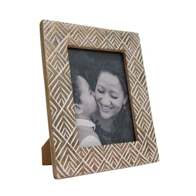 5x7 Inches Brass Wood & Glass Photo Frame - Foreside Home & Garden 1 5x7 Inches Brass Wood & Glass Photo Frame - Foreside Home & Garden