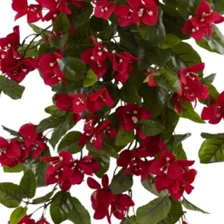 28" 2pk Bougainvillea Hanging Bush Artifical Plant - Nearly Natural