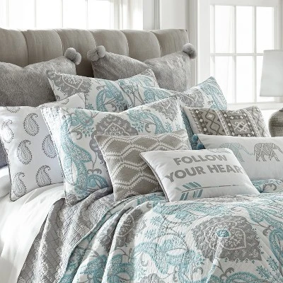 12x24 Adia Elephant Poms Pillow Gray - Homthreads 2 12x24 Adia Elephant Poms Pillow Gray - Homthreads - Image 2