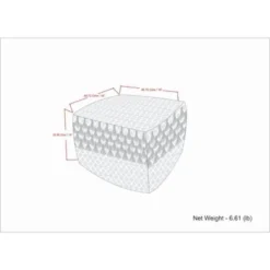 Ari Square Woven PET Polyester Pouf Turquoise/White - WyndenHall -Home Improvement Store GUEST 8b182643 3be5 4f37 8414 bd5c05eff24c