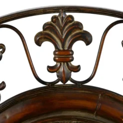 Metal Fleur De Lis Wall Clock Brown - Olivia & May -Home Improvement Store GUEST 8b8852bf e6a8 4001 9916 97ce054a725d