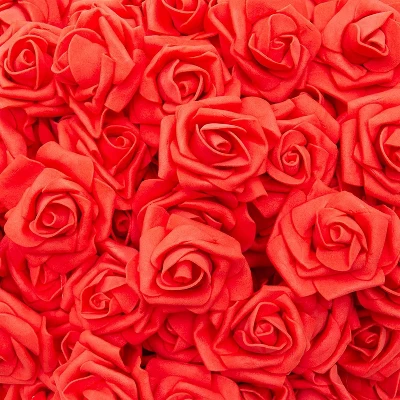 Bright Creations 200 Pack Fake Red Roses, 2 Inch Stemless Foam Flowers For Wall Decorations, Wedding Receptions, Faux Bouquets, Spring Decor 4 Bright Creations 200 Pack Fake Red Roses, 2 Inch Stemless Foam Flowers For Wall Decorations, Wedding Receptions, Faux Bouquets, Spring Decor - Image 4