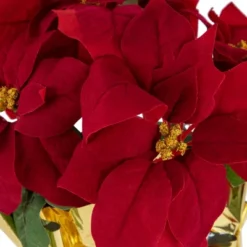 Northlight 16" Red Artificial Christmas Poinsettia Arrangement With Gold Wrapped Pot -Home Improvement Store GUEST 8bdf4f8d 653e 4049 899b 28c0f4e9d720