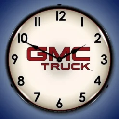 Collectable Sign & Clock | GMC Truck LED Wall Clock Retro/Vintage, Lighted