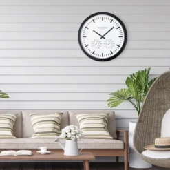 Marathon Jumbo 20 Inch Analog Clock Water-Resistant With Temperature & Humidity