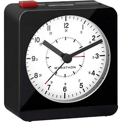 Marathon Analog Classic Sleek & Stylish Desk Alarm Clock With Auto Ambient Night Light 6 Marathon Analog Classic Sleek & Stylish Desk Alarm Clock With Auto Ambient Night Light - Image 6