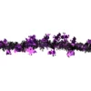 Northlight Black With Purple Bats Halloween Tinsel Garland - 50 Feet, Unlit