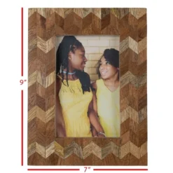 Tiled Chevron 4X6 Wood Photo Frame - Foreside Home & Garden -Home Improvement Store GUEST 8f4e2684 2b5f 418a b07a 4d2bd7f0e3e4