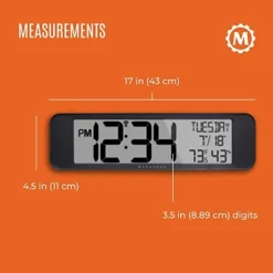 Marathon UltraWide Atomic 14-Inch Panoramic Display Wall Clock With Indoor Temperature & Humidity -Home Improvement Store GUEST 9056ef0c b9c7 441b a5d6 9581369de5c8