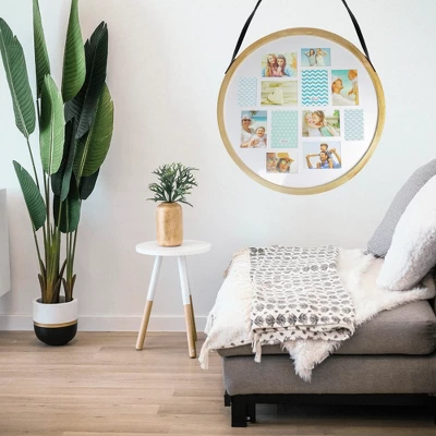 Northlight 28" Wooden Finish Round Collage With 12 Slots For Photos Wall Decor 1 Northlight 28" Wooden Finish Round Collage With 12 Slots For Photos Wall Decor