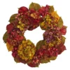 Nearly Natural 24” Fall Hydrangea Wreath