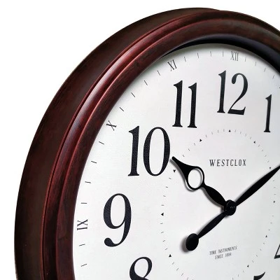 20" Woodgrain Finish Wall Clock - Westclox 2 20" Woodgrain Finish Wall Clock - Westclox - Image 2