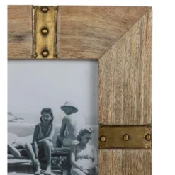 5X7 Inch Brass Metal Strap Picture Frame With Wood, MDF & Glass By Foreside Home & Garden -Home Improvement Store GUEST 948b68e1 52c5 43dd 83ad 32a0e5d8a550