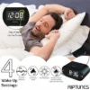 Riptunes 3-in-1 Vibrating Alarm Clock With Bed Shaker - Black