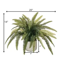 Sullivans Artificial Potted Fern Plant 14"H Green -Home Improvement Store GUEST 95087406 40a2 4efa 90fe fade55b631b6