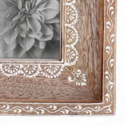 Natural Wood 4 X 6 Inch Henna Pattern Decorative Wood Picture Frame - Foreside Home & Garden -Home Improvement Store GUEST 95768728 6699 4d97 9833 afd96119095d