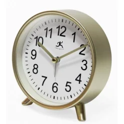 6" Tabletop Alarm Clock Matte Gold - Infinity Instruments -Home Improvement Store GUEST 96154a21 338e 4fd0 bb53 2cd71a1ec857