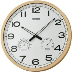 Seiko 20" Ondo Splash Resist Thermometer Hygrometer Wall Clock - Brown 8 Seiko 20" Ondo Splash Resist Thermometer Hygrometer Wall Clock - Brown -Home Improvement Store GUEST 9cd40338 7549 493e bf3d 279dd2be243b