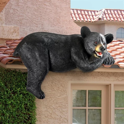 Design Toscano Lemont The Lovable Lounger Black Bear Statue 1 Design Toscano Lemont The Lovable Lounger Black Bear Statue