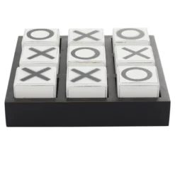 14" Contemporary Wooden Tic Tac Toe Sculpture Black - Olivia & May -Home Improvement Store GUEST a0f47698 0725 4370 8b21 7d2075f6ae3f