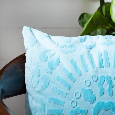 Shayla Pillow - Teal - 18" X 18" - Safavieh 2 Shayla Pillow - Teal - 18" X 18" - Safavieh - Image 2