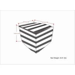 Jericho Square Woven PET Polyester Pouf Natural/White - WyndenHall -Home Improvement Store GUEST aa26dded b2ec 45c9 8290 f6f3a6cfd352