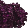 8.5" Hydrangea Silk Flower Arrangement With Glass Vase, Purple - Nearly Natural