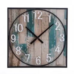 Square Metal Framed Take Time Wall Clock With Detail Weathered - StyleCraft 11 Square Metal Framed Take Time Wall Clock With Detail Weathered - StyleCraft -Home Improvement Store GUEST b12e916e 6c3c 4d43 8b43 fd0f98aab498