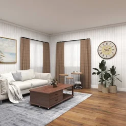 Vintage Wood Wall Clock With Typography Brown - Olivia & May -Home Improvement Store GUEST b1355049 e28e 4d81 a8c9 cf0b479bacd4