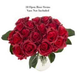 Rose Artificial Flowers - 18Pc Real Touch 11.5-Inch Fake Flower Set With Stems For Home Décor, Wedding, Or Bridal/Baby Showers By Pure Garden (Red) 7 Rose Artificial Flowers - 18Pc Real Touch 11.5-Inch Fake Flower Set With Stems For Home Décor, Wedding, Or Bridal/Baby Showers By Pure Garden (Red) -Home Improvement Store GUEST b3b03a8d cb79 4b94 bf46 f5624440577e
